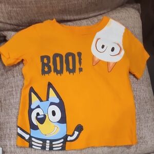 Orange Kids Tee with Fun Graphic